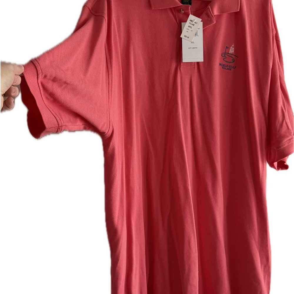 IZOD Club Coral Polo Shirt for Men, World Golf Village, XXL, NWT